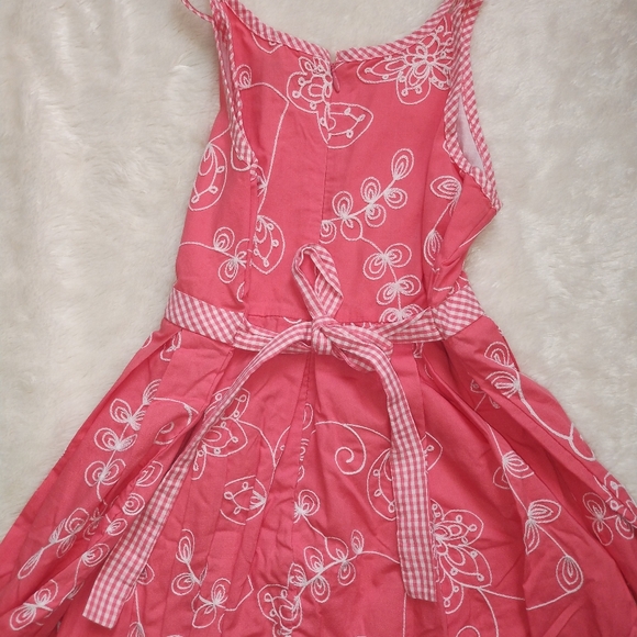 🎀 3/$20 George Pink w/ White Embroidery Girl's Size 10 Dress - Picture 3 of 4